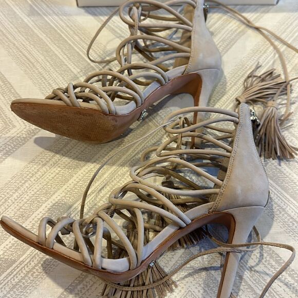 Schultz Women’s Valquis Lace Up Tassel Stiletto Heeled Sandals - Picture 3 of 9